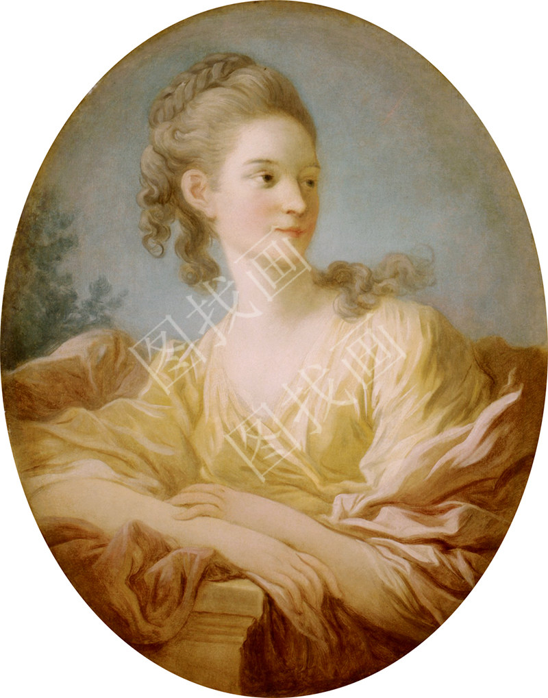 法国 让·奥诺雷弗拉戈纳尔 侯爵夫人 11x14cm